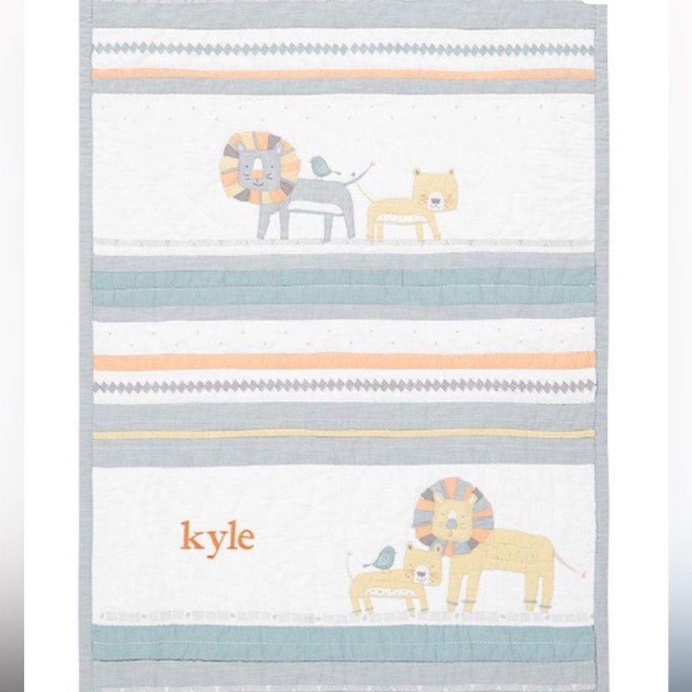 Blanket from Pottery Barn Kids Little Lion Organic Quilted
Design Toddler